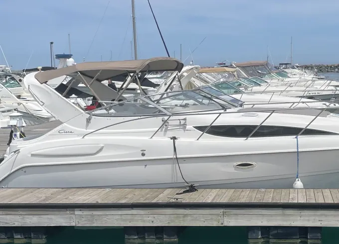 33ft Bayliner Powerboat Charter in Chicago for 10 Guests