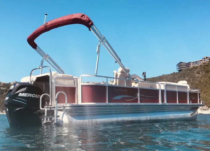 Custom 15 Passenger Tritoon on Lake Travis in Austin, Texas! We Have A Fleet!