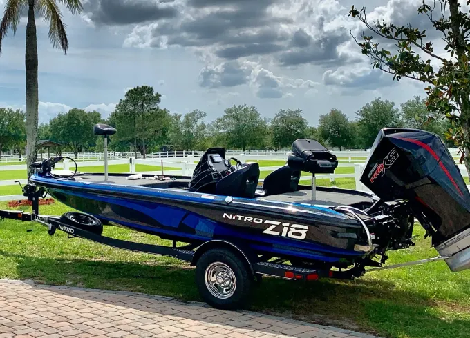 Nitro Z18 175HP Bass Boat in Lake Tarpon
