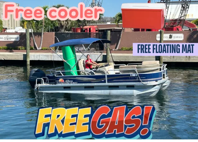 Deerfield Beach Pontoon Rental  Seats 8  (Free Gas)