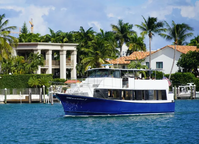 2-Hour Private Boat Rental for up to 85 Guests in Miami | Skyline Cruise