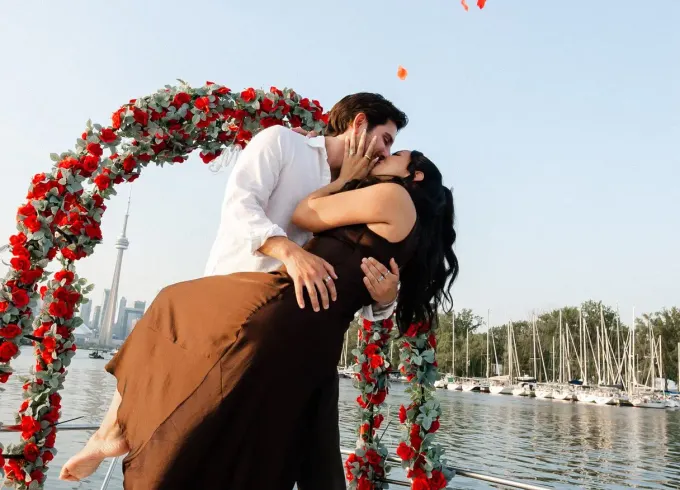 Yacht Proposal & Engagement Package - Decorations & Champagne Included