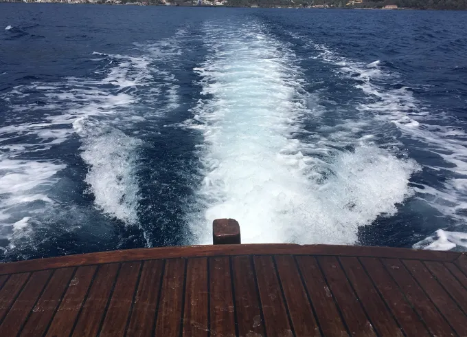 Boat experience, traditional wooden fisherboat Lipari, Sicilia