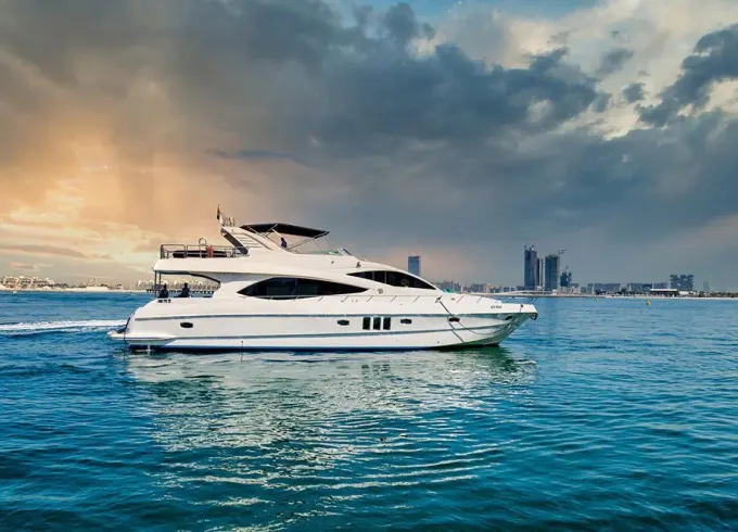 Luxury 85ft Yacht Charter in Dubai Marina │ Private Events & Tours for Up to 35