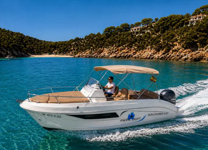 Pacific Craft 630 Sun Cruiser. New 2023! Boat license or Skipper Required