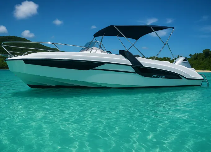 🌴 Private  Boat Tour –Juan les Pins All Inclusive Flyer 7.7 Sundeck 🌊