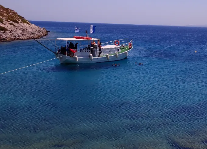 Private Boat Trip to Kos Island (max. 6 persons) onboard a Traditional Greek Boat with friendly crew!