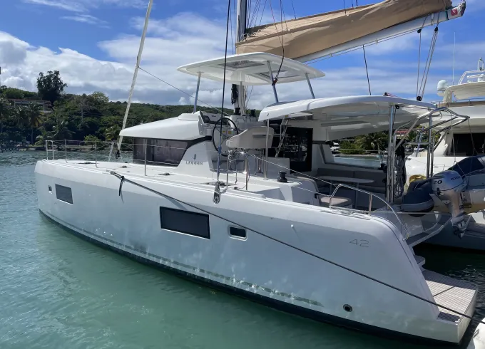 Lagoon 42 Luxury Catamaran Sail to Icacos or Palominos