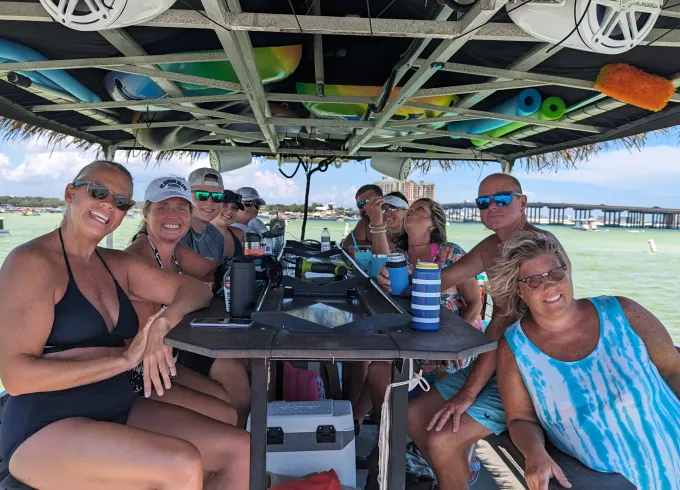 Tiki Boat Excursion Crab Island - 4 Hour Private