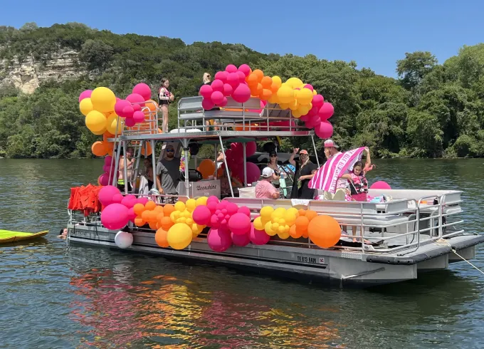 Double Decker Party Cove Barge w/ Slide Up to 22 ppl - Lake Austin