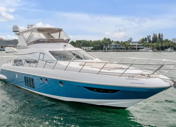 Enjoy Miami in our 64ft Azimut Flybridge Power Mega Yacht