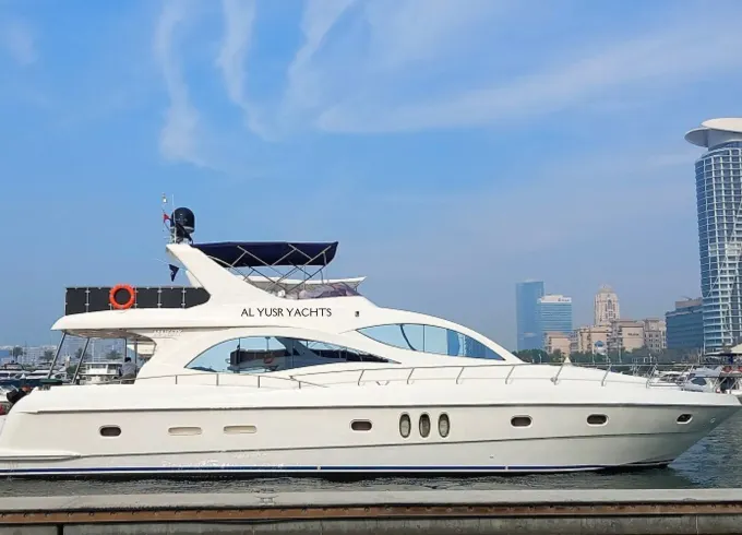 70ft yacht rental in Dubai Harbour Marina – perfect for groups up to 30 guests
