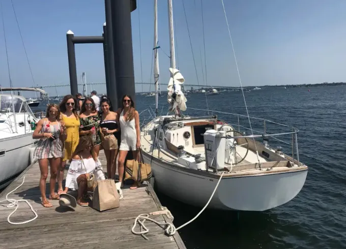 Narragansett Bay Sailing Onboard Classic 36' Hunter Yacht