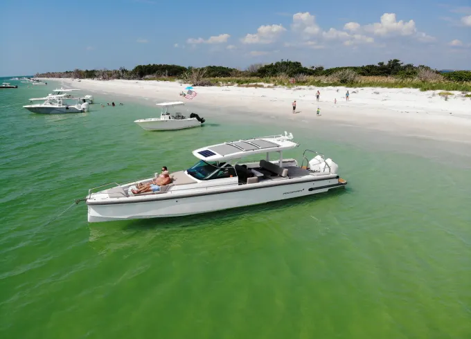 Luxury 38’ Axopar・Sandbar & Sunset Cruises・Best Lounge Space on Water・Bathroom