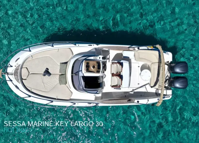Discover Ibiza’s Coastline Aboard the Sessa Key Largo 30 Yacht