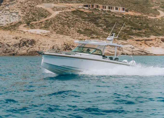 Axopar 37, Private Boat Tour- Paros to Antiparos, Despotiko, Blue Lagoon