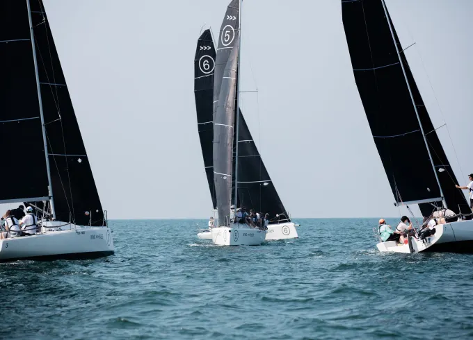 Unique Sailing Experience || 4 Sailing Yachts || Real Big Black Sails