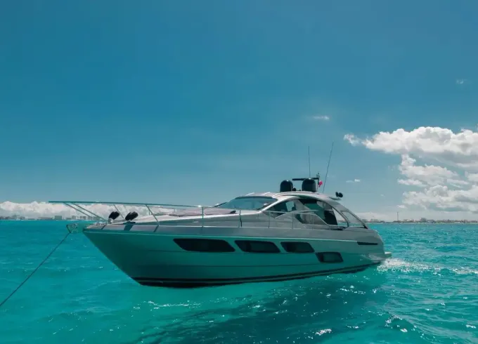 Pershing 56ft Luxury Yacht Charter in Cancun for up to 12 Guests