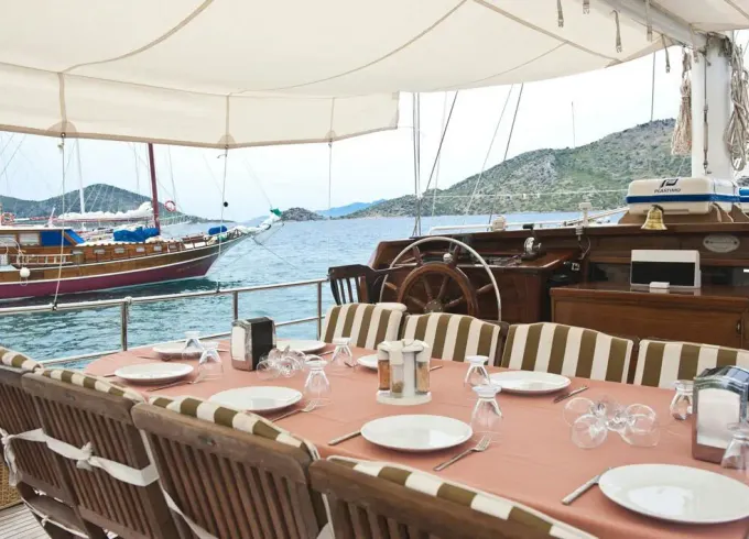 YORGUN 1  This Wonderful Deluxe Gulet Yacht is 23 m Long and for 10 People