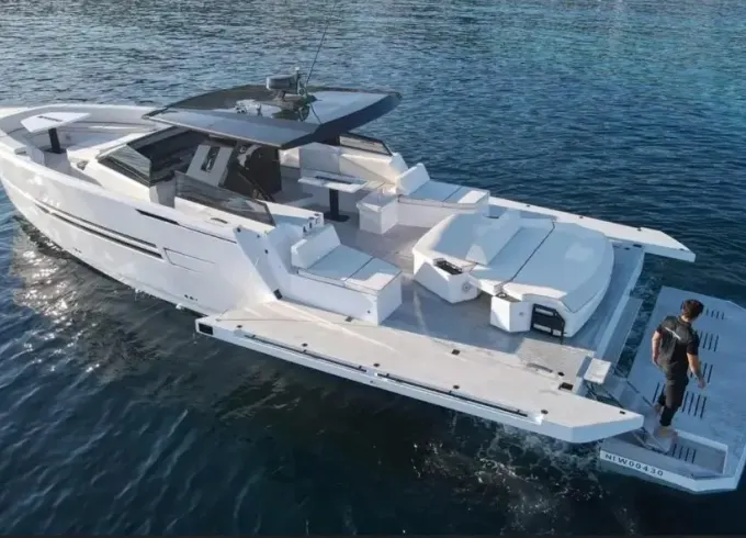 55ft Okean Motor Yacht boarding in Antibes, Cannes, St Tropez or Monaco