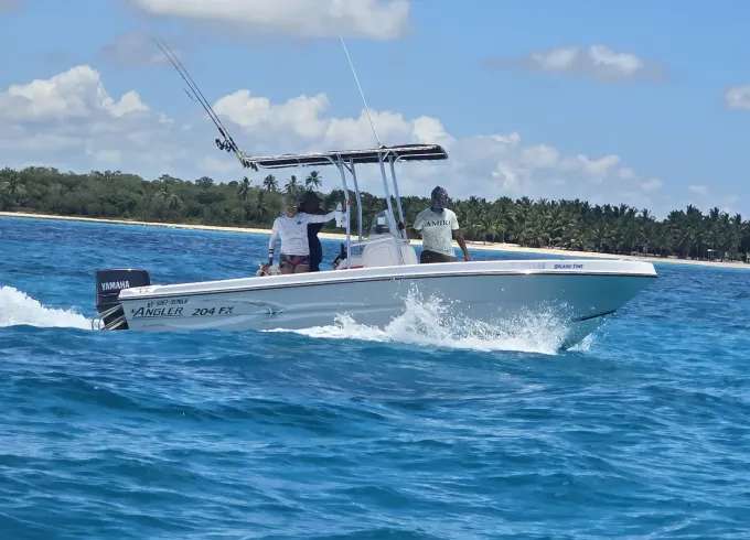 Splash Time boat at Exclusive Marina Cap Cana, Punta Cana