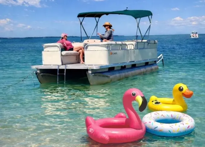 24' Pontoon, Island Hoping, Dolphin watching, Sunsets and more