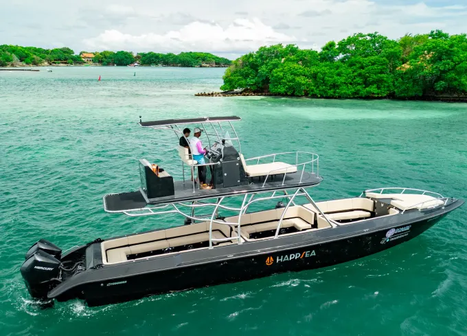 Mega 45ft Party Boat for 40 Guests | Cholon & Rosario Islands Experience