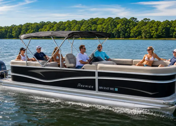2022 Premier 23ft Sunsation Tritoon with Yamaha 150 engine