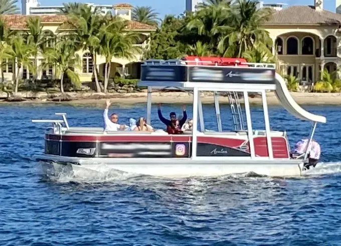 Avalon 26ft Double Decker Pontoon boat with slide