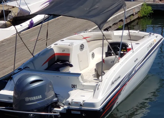 Hurricane 188 Deck Boat in the San Francisco Bay California