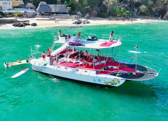65' Custom Trimaran with Waterslides [All Inclusive] in Puerto Vallarta Mexico