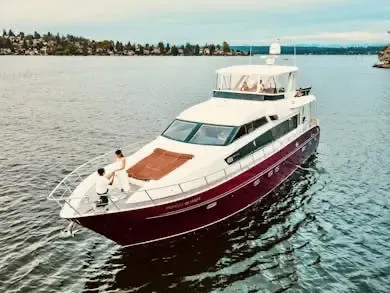 Luxury Italian yacht, Lake Washington, Puget Sound and San Juan islands.