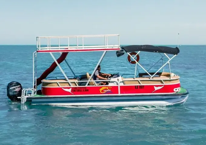 Pontoon Boat Holbox Chater with slider !