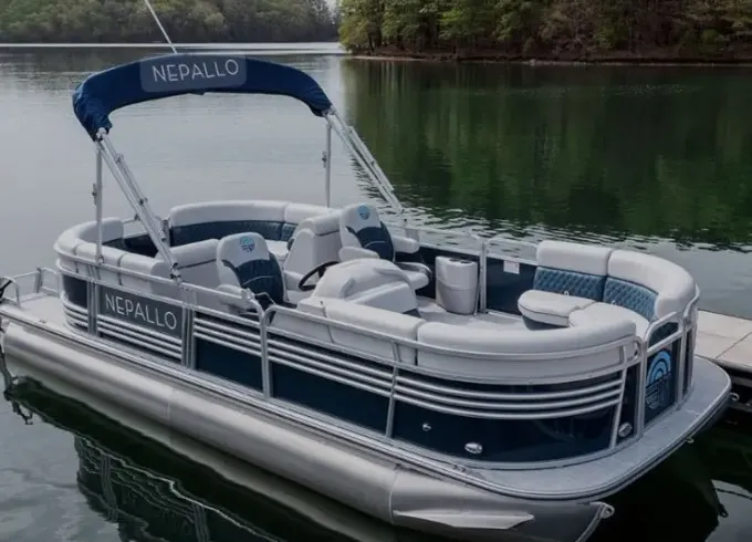 24ft Nepallo Tritoon with seating for 12 guests!