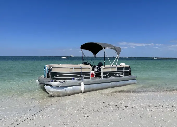 22 'Sun Tracker Pontoon Partyboat Rental in Clearwater, Florida