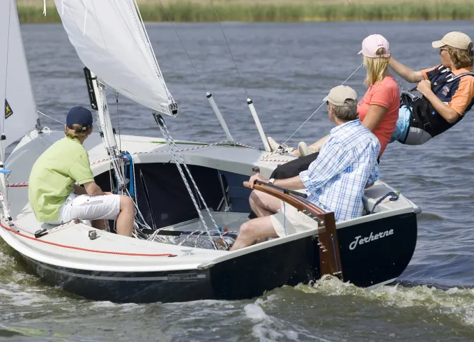 Sail the lake in Zeeland with this 22' Randmeer Sailboat