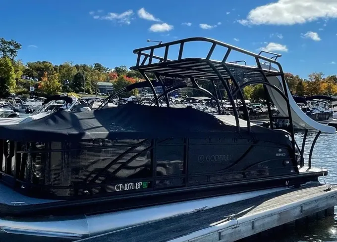 Slide Pontoon on Candlewood Lake