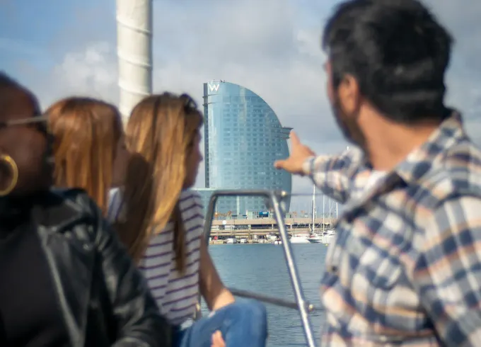 Barcelona Sightseeing Sailing with Professional and Multilingual Guide