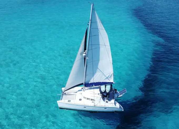 Private 40ft Lagoon Catamaran -  Isla Mujeres | Open Bar, Snorkeling & Lunch