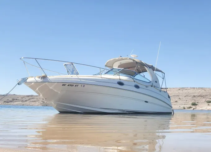 Unleash Adventure: Luxury Sun Dancer 280 Boat Charter on Lake Mead