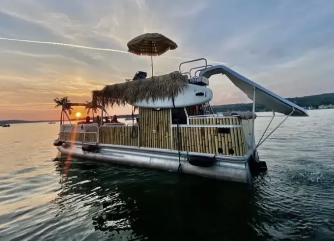 Custom 35ft Tiki Pontoon Boat Adventure Experience in Riviera Beach