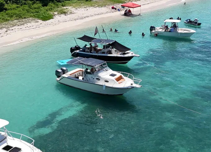 Private Tours- Snorkeling at Palomino & Beach Time at Icacos Island- Mako 29'