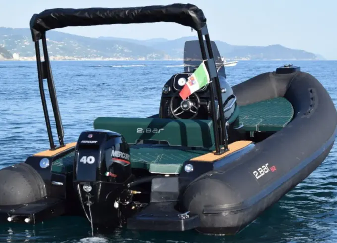 Luxury Black 20ft RIB Boat for up to 6 guests in Rapallo, Liguria