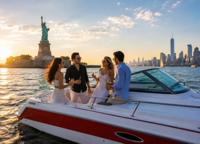 Sea Ray Seville 21 Cuddy Cabin NYC Skyline Luxury Experience