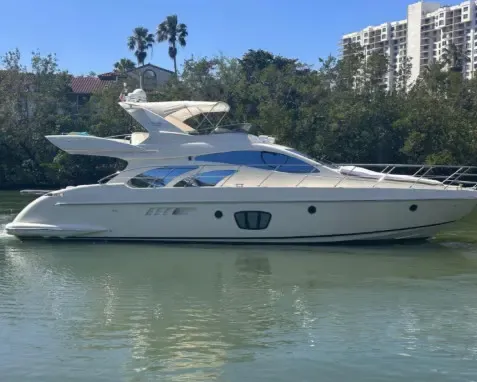 Luxury Azimut 55 Fly Motor Yacht Rental in Antibes, Cannes, St Tropez or Monaco