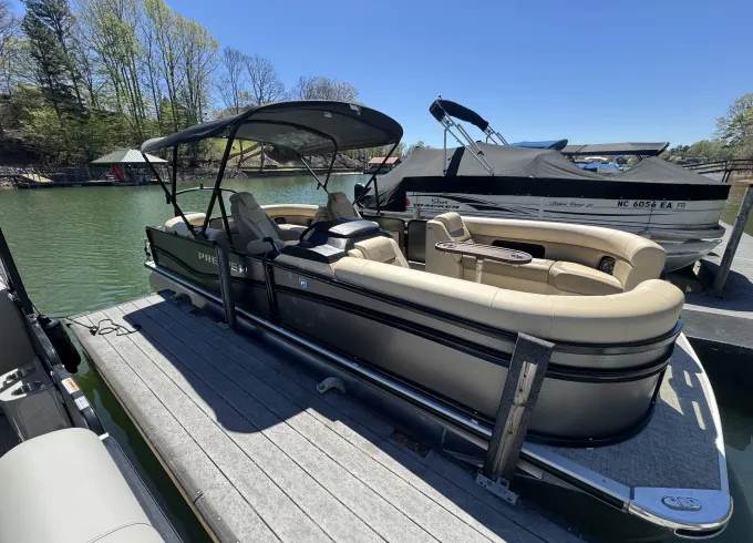 Brand New Premier Sunsation 23’ Tritoon 15 Passenger Lake Norman 150 HP Engine