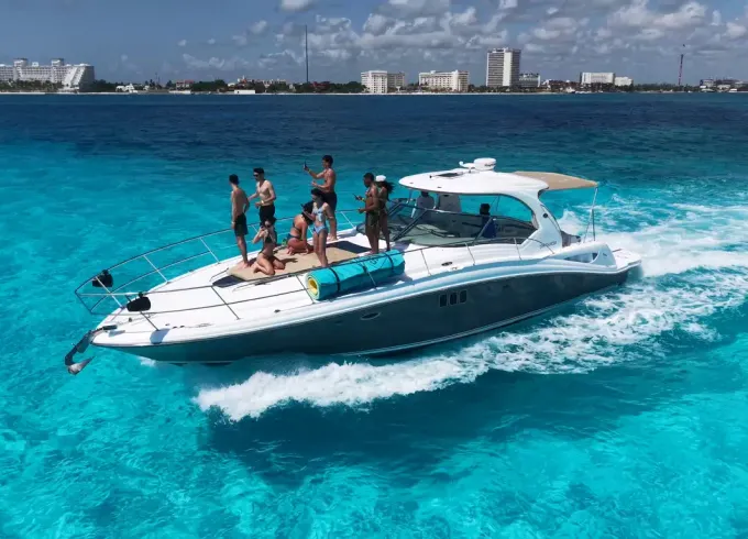 Enjoy Cancun in 45ft Sea Ray for up to 12 guest!