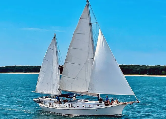 Captained sail on a beautiful and comfortable 50' wooden ketch