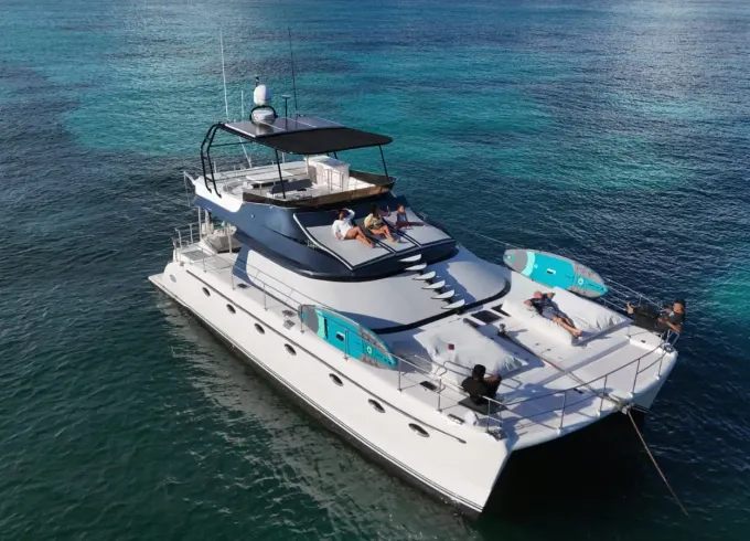 VIP Saona or Catalina Island Full Day Trips aboard 50 ft Power Catamaran
