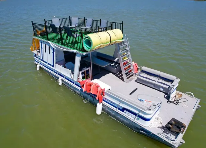 Dive Into Fun on Lewisville Lake with Our Double Decker Pontoon(Free Lily Pad!)